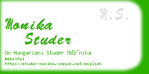 monika studer business card